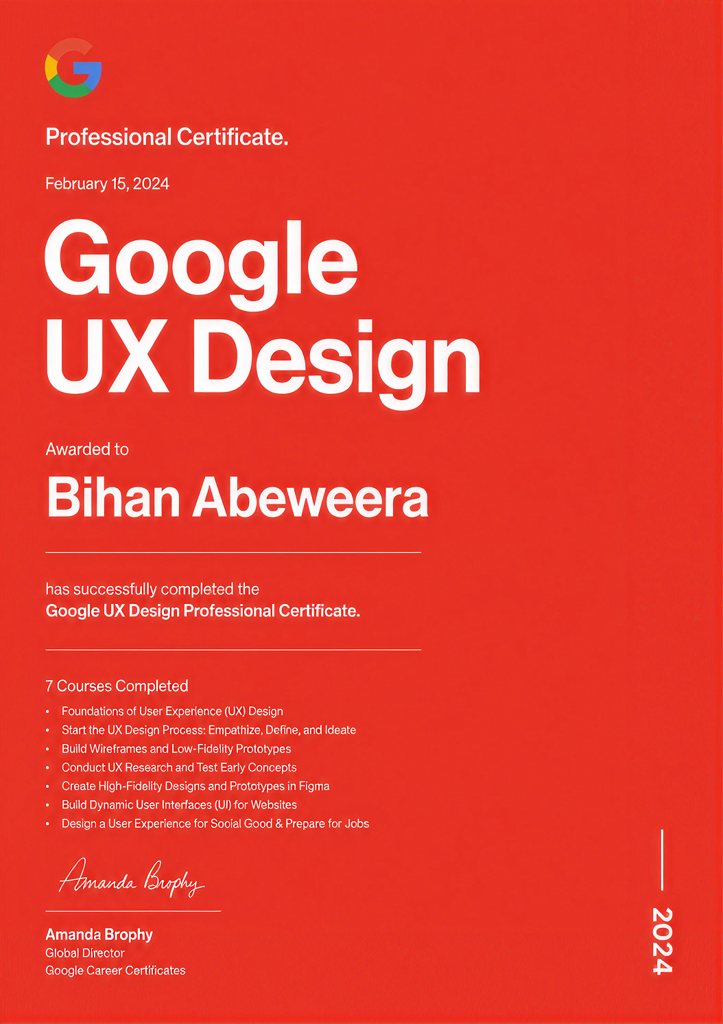 Google UX Design Specialization